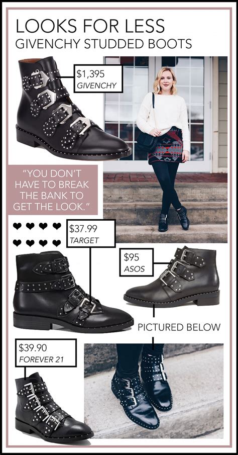 givenchy prue boots quakuty look alike|Affordable Givenchy Studded Boots Look.